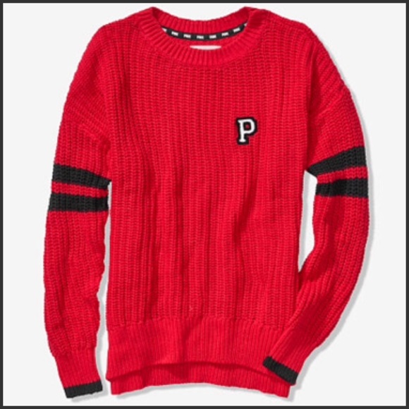 PINK Victoria's Secret Sweaters - VS PINK VARSITY SWEATER ~L